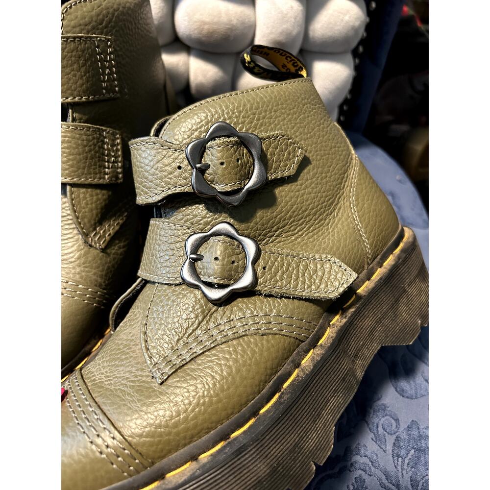 Dr Martens Olive Green Devon Flower size 8/EU 39 - Picture 4 of 7